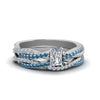 Load image into Gallery viewer, radiant-cut-simple-diamond-twisted-vine-bridal-ring-sets-with-ice-blue-topaz-in-14K-white-gold-FD8233RAGICBLTO-NL-WG