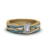 Load image into Gallery viewer, radiant-cut-simple-diamond-twisted-vine-bridal-ring-sets-with-ice-blue-topaz-in-14K-yellow-gold-FD8233RAGICBLTO-NL-YG