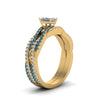 Load image into Gallery viewer, radiant-cut-simple-diamond-twisted-vine-bridal-ring-sets-with-ice-blue-topaz-in-14K-yellow-gold-FD8233RAGICBLTO-NL-YG