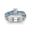 Load image into Gallery viewer, radiant-cut-simple-diamond-twisted-vine-bridal-ring-sets-with-ice-blue-topaz-in-950-Platinum-FD8233RAGICBLTO-NL-WG