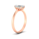 Load image into Gallery viewer, Radiant Solitaire Cathedral Ring With Floral Head