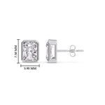 Load image into Gallery viewer, Minimalist Radiant Diamond Bezel Studs