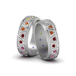 Load image into Gallery viewer, Rainbow Gay Wedding Engagement Rings