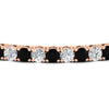 Load image into Gallery viewer, real-diamond-tennis-bracelet-with-black-diamond-9-carat-in-rose-gold-FDBRC8635ROGBLACKANGLE5-9.00_20CT-NL-RG