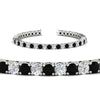 Load image into Gallery viewer, real-diamond-tennis-bracelet-with-black-diamond-9-carat-in-white-gold-FDBRC8635ROGBLACKANGLE2-9.00_20CT-NL-WG