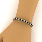 Load image into Gallery viewer, real-diamond-tennis-bracelet-with-black-diamond-9-carat-in-yellow-gold-FDBRC8635ROGBLACKHAND-9.00_20CT-NL-YG