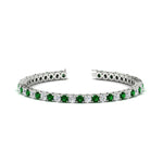 Load image into Gallery viewer, real-diamond-tennis-bracelet-with-emerald-9-carat-in-white-gold-FDBRC8635ROGEMGR-9.00_20CT-NL-WG