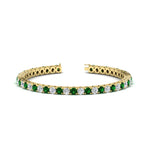 Load image into Gallery viewer, real-diamond-tennis-bracelet-with-emerald-9-carat-in-yellow-gold-FDBRC8635ROGEMGR-9.00_20CT-NL-YG