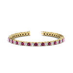 Load image into Gallery viewer, real-diamond-tennis-bracelet-with-pink-sapphire-9-carat-in-yellow-gold-FDBRC8635ROGSADRPI-9.00_20CT-NL-YG