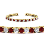 Load image into Gallery viewer, real-diamond-tennis-bracelet-with-ruby-9-carat-in-yellow-gold-FDBRC8635ROGRUDRANGLE2-9.00_20CT-NL-YG