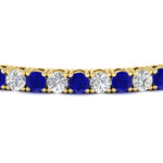 Load image into Gallery viewer, real-diamond-tennis-bracelet-with-sapphire-9-carat-in-yellow-gold-FDBRC8635ROGSABLANGLE5-9.00_20CT-NL-YG