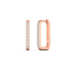 Load image into Gallery viewer, rectangle-diamond-hoop-earring-in-rose-gold-FDEAR11488-NL-RG