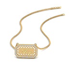 Load image into Gallery viewer, rectangle-shaped-name-necklace-in-FDPD11283-NL-YG
