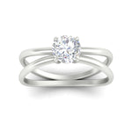 Load image into Gallery viewer, reverse-split-shank-round-solitaire-ring-for-her-in-white-gold-fdenr1008rorangle5-nl-wg