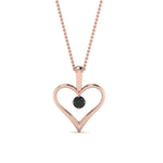 Load image into Gallery viewer, round-black-diamond-solitare-heart-pendant-in-prong-set-FDPD60961GBLACK-NL-RG