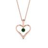 Load image into Gallery viewer, round-green-emerald-solitare-heart-pendant-in-prong-set-FDPD60961GEMGR-NL-RG