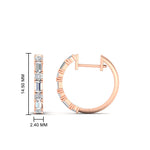 Load image into Gallery viewer, round-and-baguette-diamond-huggie-earrings-in-rose-gold-FDEAR11241ANGLE2-NL-RG