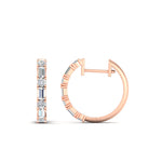 Load image into Gallery viewer, round-and-baguette-diamond-huggie-earrings-in-rose-gold-FDEAR11241ANGLE2-NL-RG