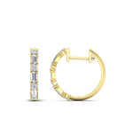 Load image into Gallery viewer, round-and-baguette-diamond-huggie-earrings-in-yellow-gold-FDEAR11241ANGLE2-NL-YG
