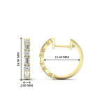 Load image into Gallery viewer, round-and-baguette-diamond-huggie-earrings-in-yellow-gold-FDEAR11241ANGLE1-NL-YG_fff38643-e195-4dcb-a451-ae2ad8da73af