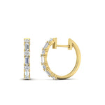 Load image into Gallery viewer, round-and-baguette-diamond-huggie-earrings-in-yellow-gold-FDEAR11241ANGLE2-NL-YG