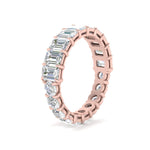 Load image into Gallery viewer, round-and-emerald-cut-eternity-wedding-band-in-rose-gold-FDEWB10777-NL-RG