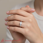 Load image into Gallery viewer, round-and-pear-shape-trellis-ring-white-gold-fdenr8607-model