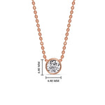Load image into Gallery viewer, Round Bezel 0.75 Carat Solitaire Pendant