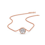 Load image into Gallery viewer, Round Bezel 0.75 Carat Solitaire Pendant