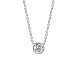 Load image into Gallery viewer, Round Bezel 0.75 Carat Solitaire Pendant