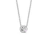 Load image into Gallery viewer, Round Bezel 0.75 Carat Solitaire Pendant