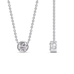 Load image into Gallery viewer, Round Bezel 0.75 Carat Solitaire Pendant