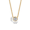 Load image into Gallery viewer, Round Bezel 0.75 Carat Solitaire Pendant
