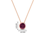 Load image into Gallery viewer, Round Bezel 0.75 Carat Solitaire Pendant