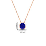 Load image into Gallery viewer, Round Bezel 0.75 Carat Solitaire Pendant