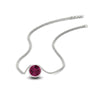 Load image into Gallery viewer, Round Bezel 0.75 Carat Solitaire Pendant