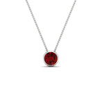 Load image into Gallery viewer, Round Bezel 0.75 Carat Solitaire Pendant