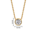 Load image into Gallery viewer, Round Bezel Solitaire Diamond 1.50 Carat Pendant