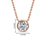 Load image into Gallery viewer, Round Bezel Solitaire Diamond 4 Carat Pendant