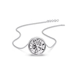 Load image into Gallery viewer, Round Bezel Solitaire Diamond 4 Carat Pendant