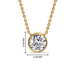 Load image into Gallery viewer, Round Bezel Solitaire Diamond 4 Carat Pendant