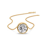 Load image into Gallery viewer, Round Bezel Solitaire Diamond 4 Carat Pendant