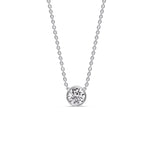 Load image into Gallery viewer, Round Bezel Solitaire Half Carat Pendant