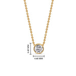 Load image into Gallery viewer, Round Bezel Solitaire Half Carat Pendant