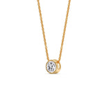 Load image into Gallery viewer, Round Bezel Solitaire Half Carat Pendant