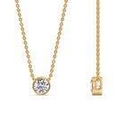 Load image into Gallery viewer, Round Bezel Solitaire Half Carat Pendant