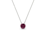 Load image into Gallery viewer, Round Bezel Solitaire Half Carat Pendant