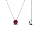 Load image into Gallery viewer, Round Bezel Solitaire Half Carat Pendant