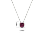 Load image into Gallery viewer, Round Bezel Solitaire Half Carat Pendant