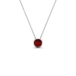 Load image into Gallery viewer, Round Bezel Solitaire Half Carat Pendant